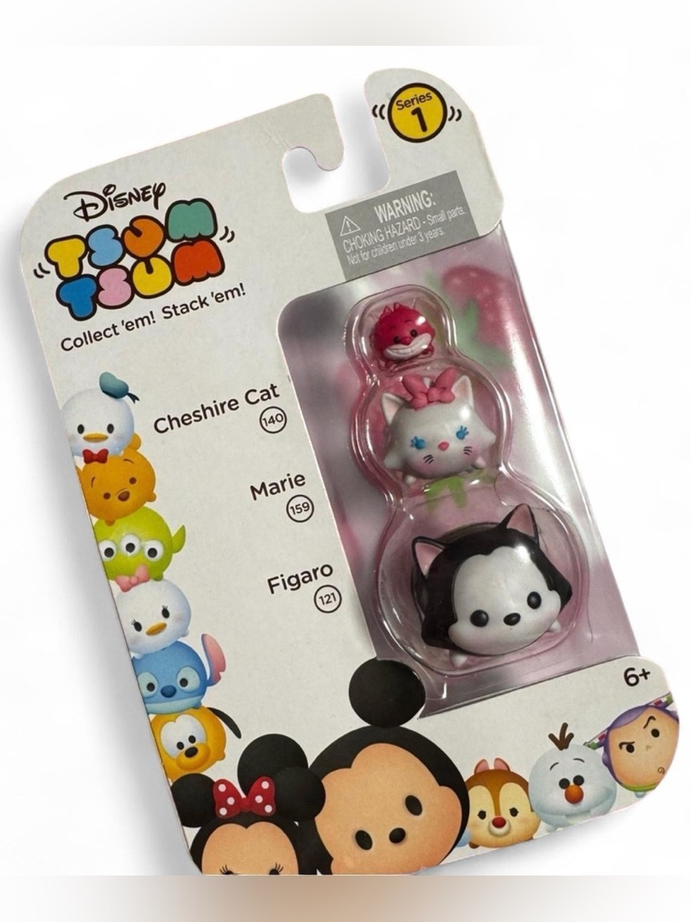 Disney Tsum Tsum Series 1 Figurine Set Cheshire Cat Marie Figaro 3pc